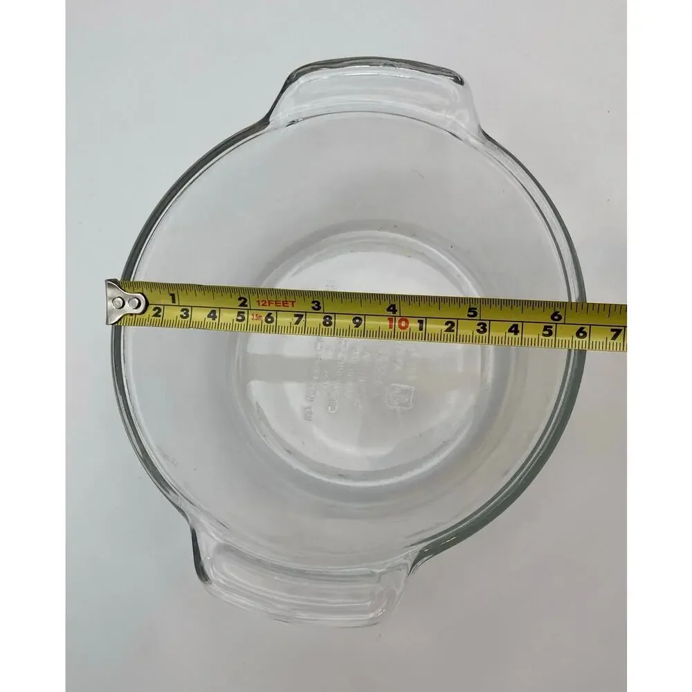 Vintage Anchor Hocking Glass Ovenware 5.75 Inch Clear Casserole Dish with Lid